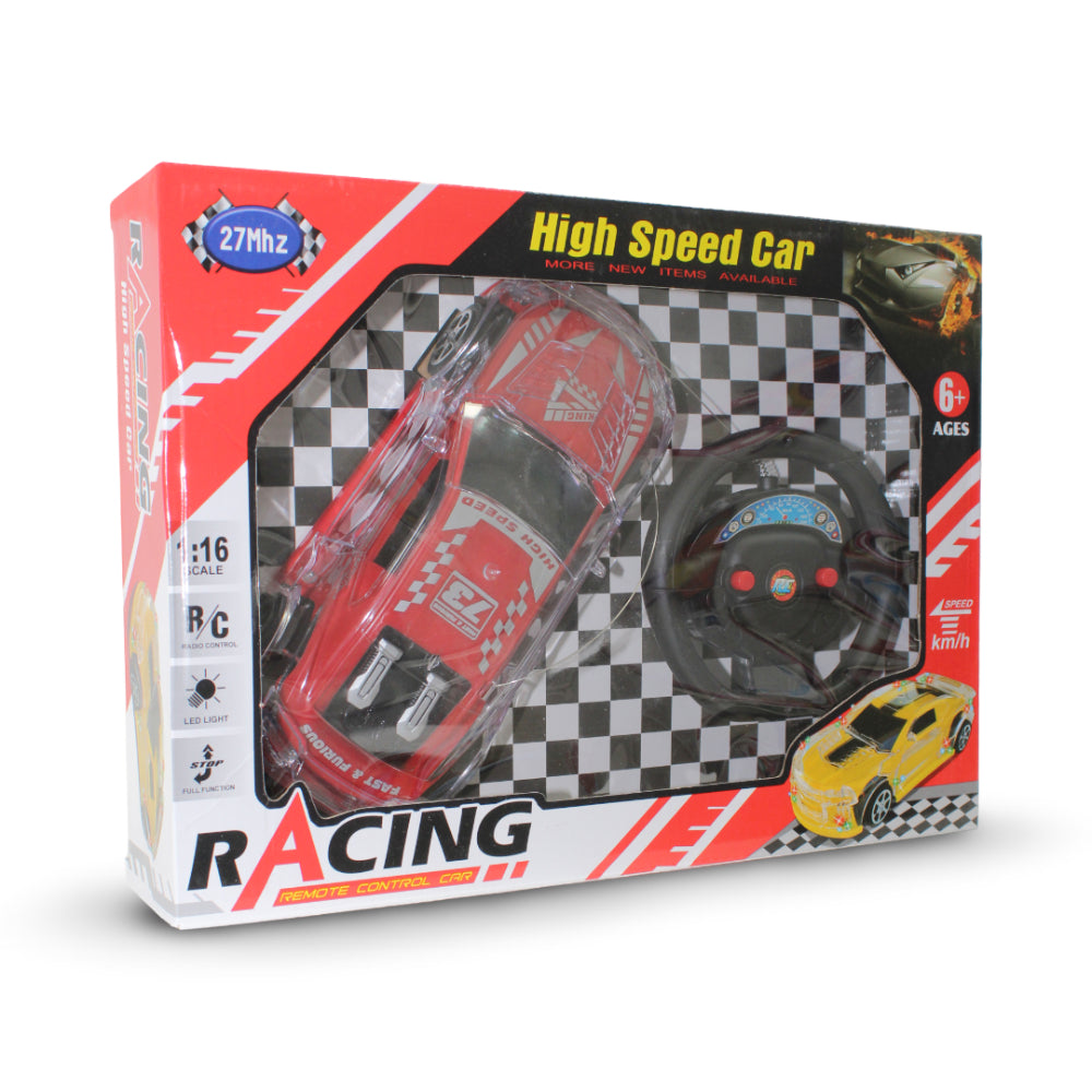 RC Racing Car with LED Lights – Red