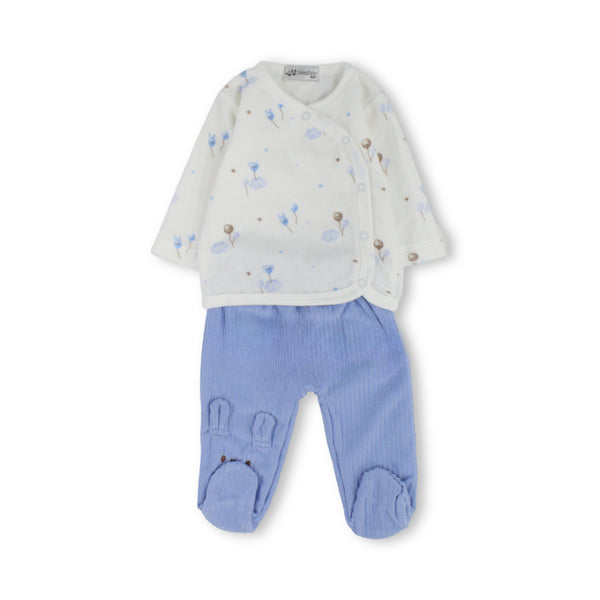 Unisex Baby Cotton Pajama Set with Teddy Bear & Balloon Print