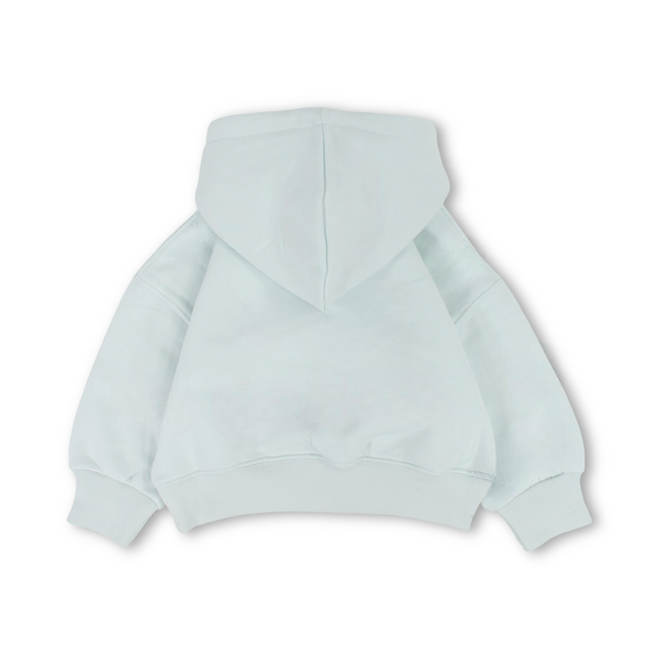 Baby Girls Hoodie – Aqua with Sun flower Print