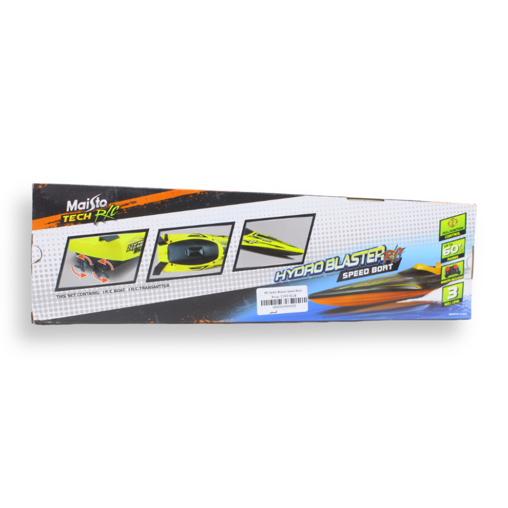 Hydro Blaster Speed Boat - 2.4 GHz (Without batteries) – Yellow