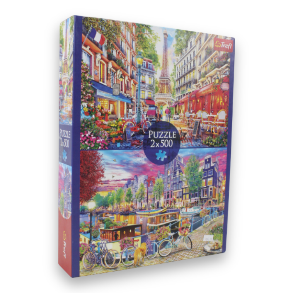 Trefl Colorful European Canals Jigsaw Puzzle Set – 2 x 500 Pcs