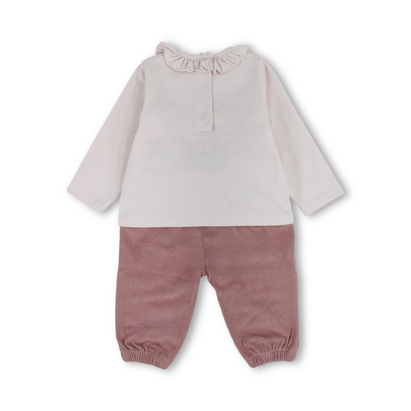 Baby Girls Two-Piece Outfit Set – Pink