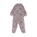 Baby Boys Cotton Long-Sleeved Pajama – Dusty Pink with Dogs Print