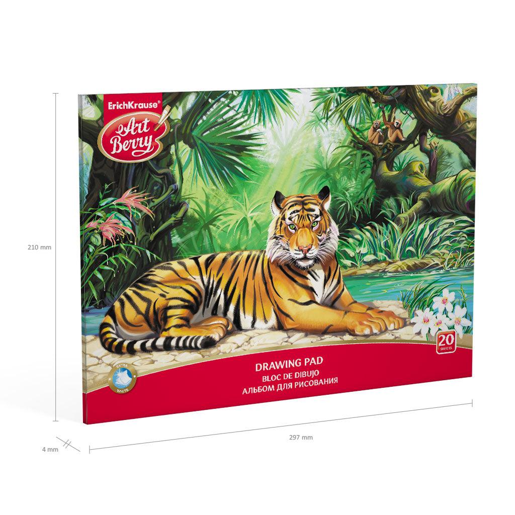 Drawing Pad ArtBerry® Jungle, А4, 20 sheets - Ourkids - Erich Krause