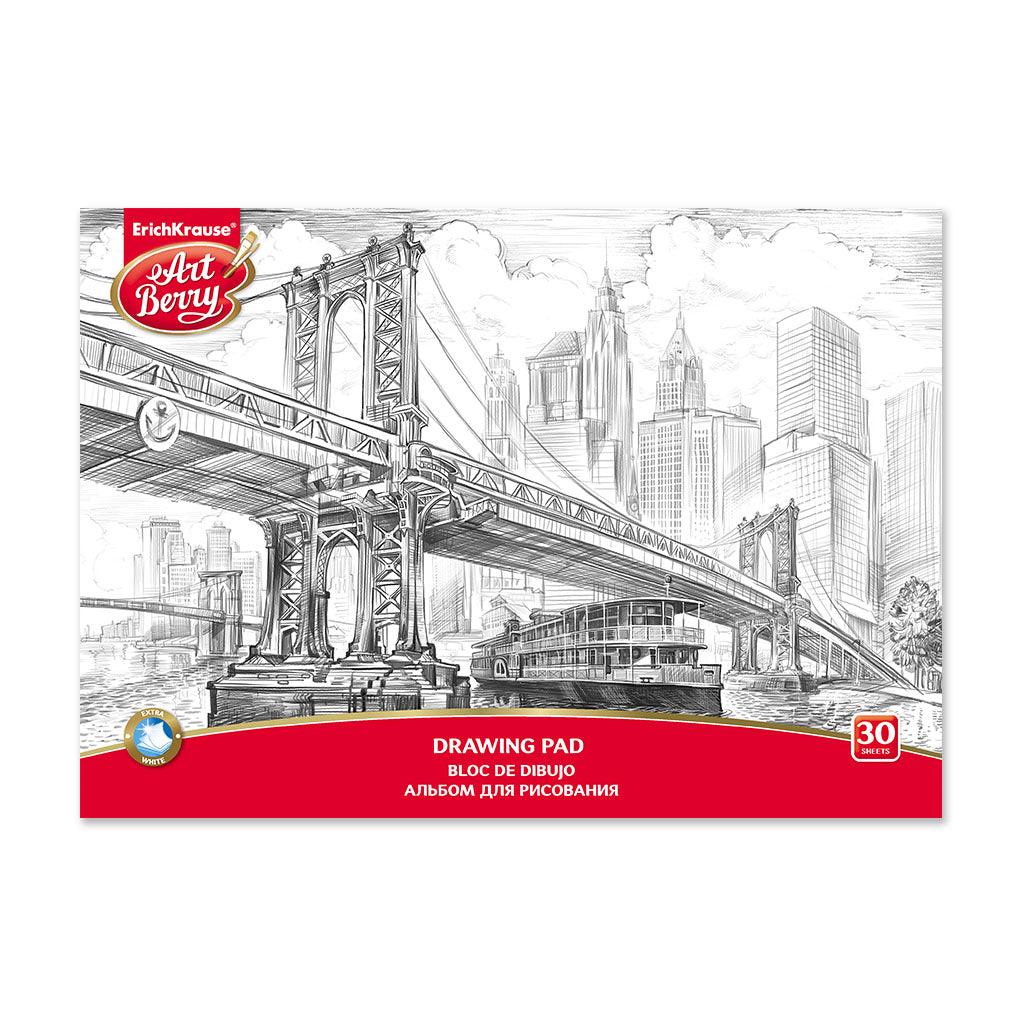 Drawing pad ArtBerry® New York, А4, 30 sheets - Ourkids - Erich Krause