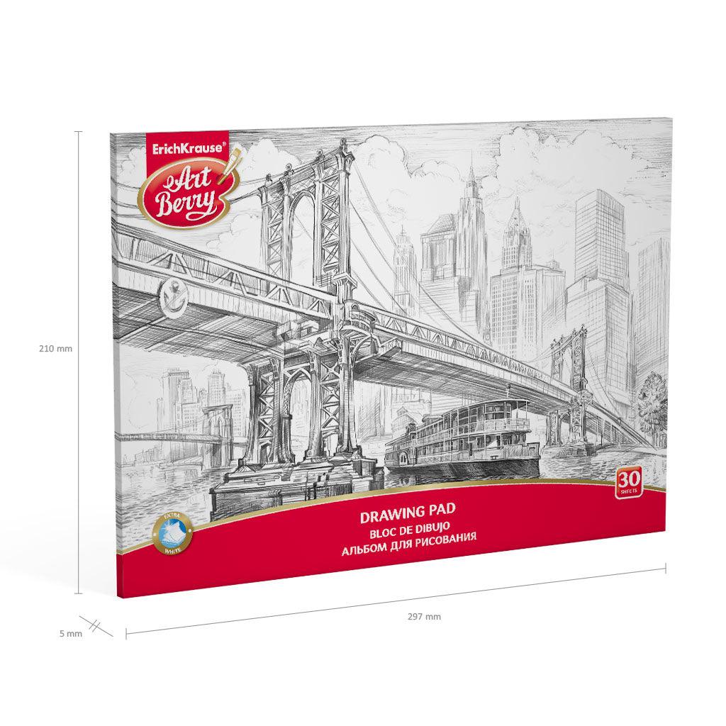 Drawing pad ArtBerry® New York, А4, 30 sheets - Ourkids - Erich Krause