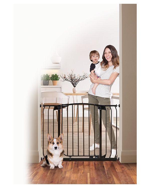 Dreambaby Chelsea Extra Wide 97.5-106cm Auto Close Metal Baby Gate – Black - Ourkids - Dreambaby