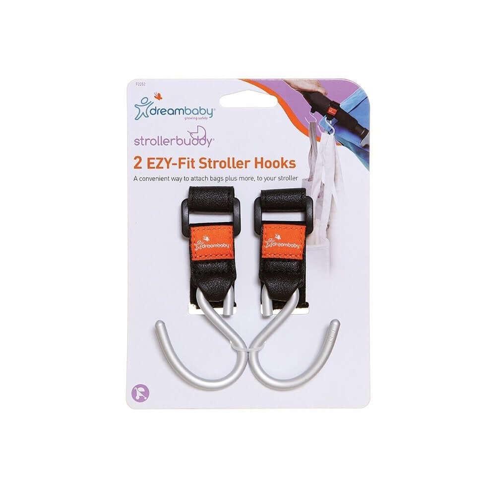 Dreambaby Stroller Buddy EZY-Fit Stroller Hooks, Black - Ourkids - Dreambaby