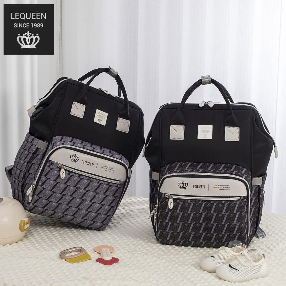 LeQueen Diamond 8th Special Edition Soft Waterproof Diaper Bag - Grey