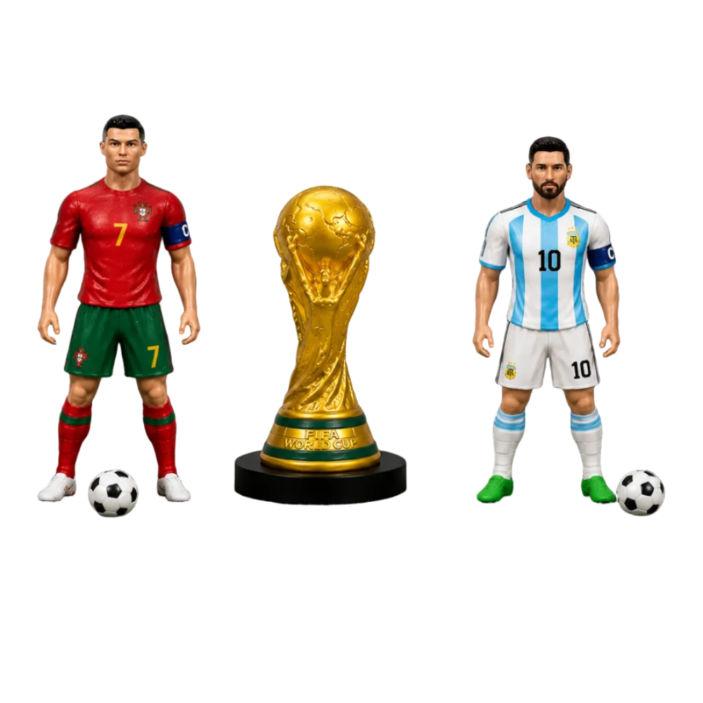 Banbo Toys Cristiano Ronaldo + Messi FIFA World Cup 2026 Action Figure