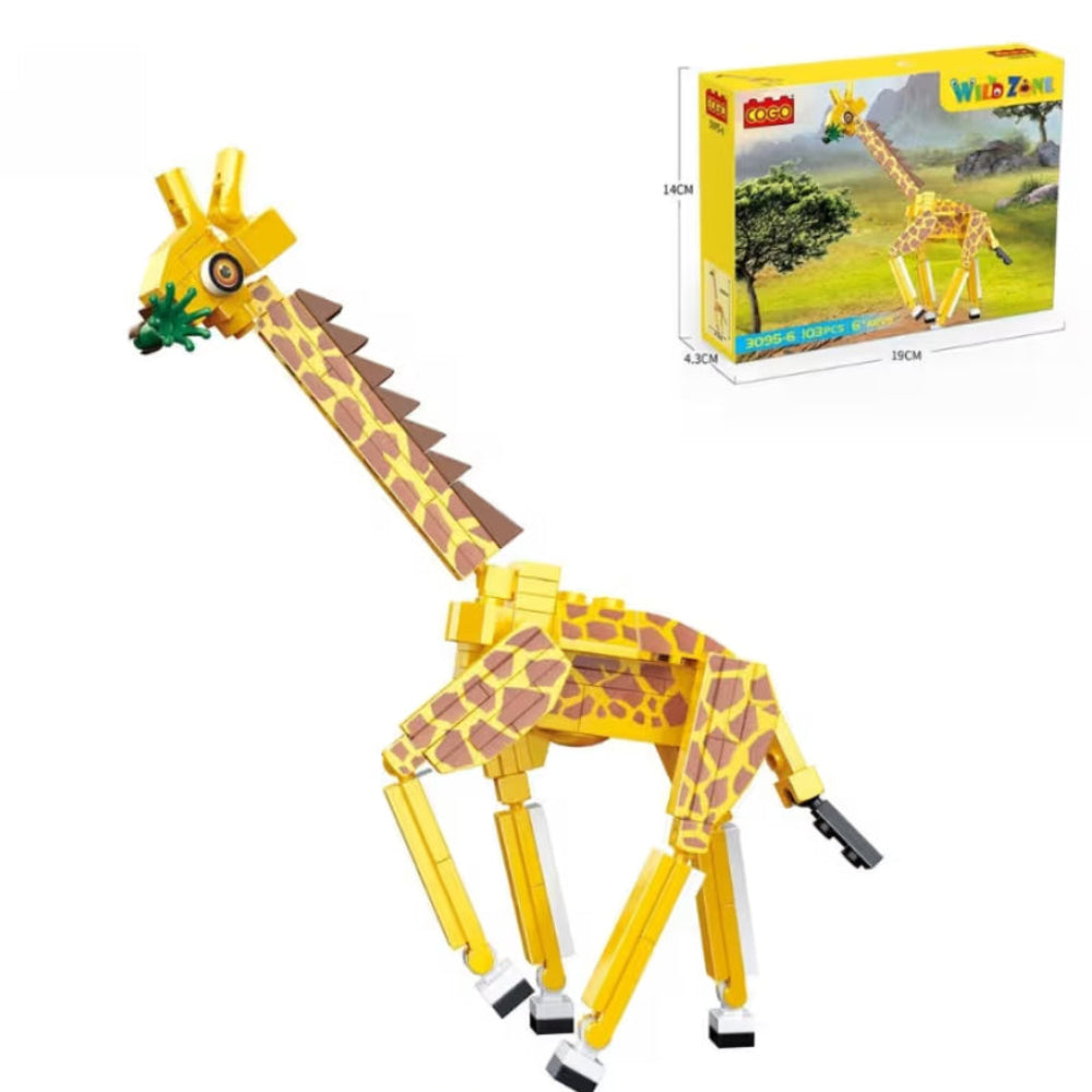 Cogo Wild Zone Giraffe Building Block Set – 103 Pcs