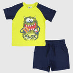 Eating Monster Short-Sleeved Pajama - Ourkids - Ourkids