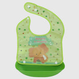 Elephant Bib With Silicone Pocket - Ourkids - Bella Bambino