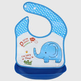 Elephant Bib With Silicone Pocket - Ourkids - Bella Bambino