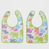 Elephanty Bib (Pack Of 2) - Ourkids - Bella Bambino