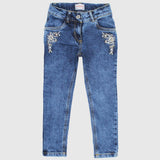 Embroidered Slim Jeans - Ourkids - Quokka