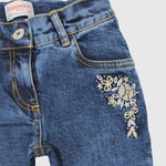 Embroidered Slim Jeans - Ourkids - Quokka