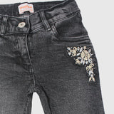 Embroidered Slim Jeans - Ourkids - Quokka