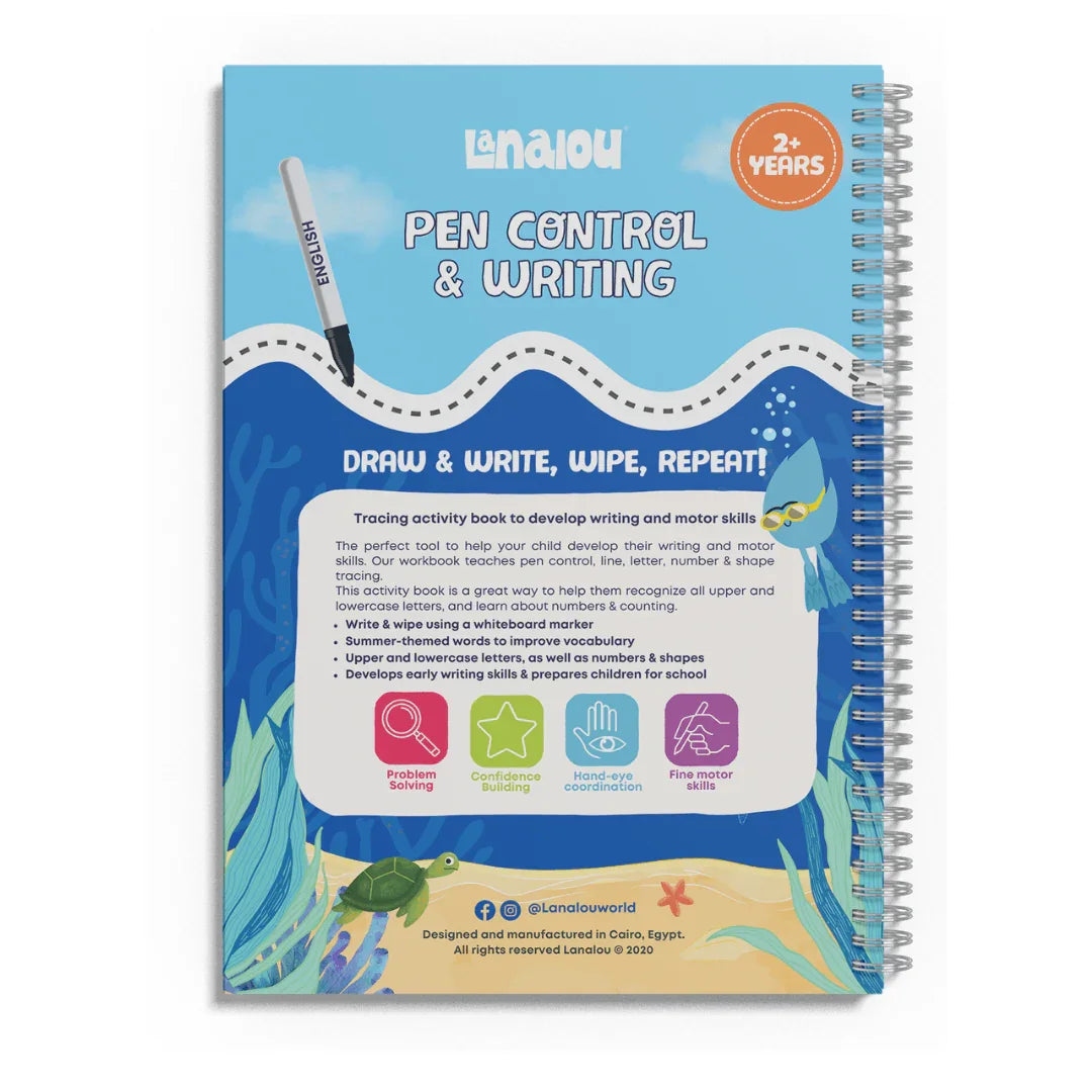 English - Pen Control & Writing Activity Book - Ourkids - Lanalou