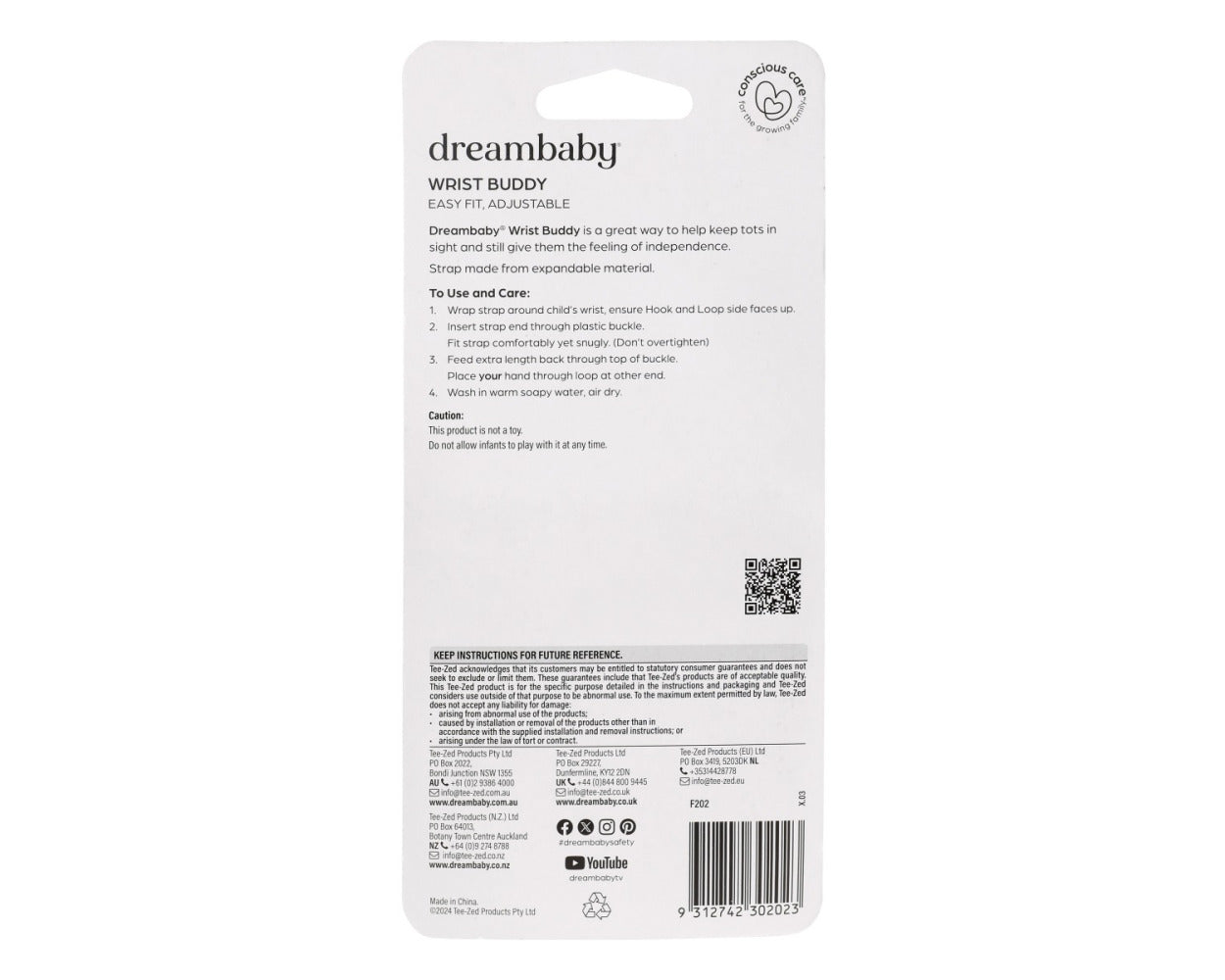 Dreambaby Safety Wrist Buddy – Comfortable & Secure Strap