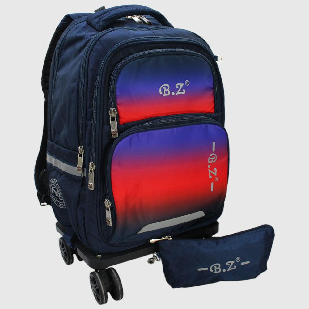 Faded Navy 18 Inches Trolley Backpack + Pencil Case - Ourkids - B.Z.