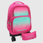 Faded Pink 18 Inches Trolley Backpack + Pencil Case - Ourkids - B.Z.