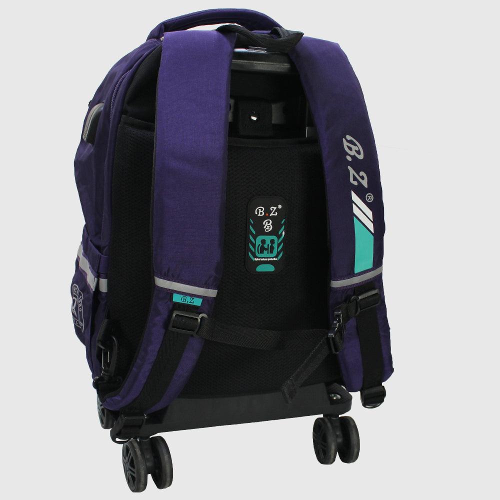 Faded Purple 18 Inches Trolley Backpack + Pencil Case - Ourkids - B.Z.