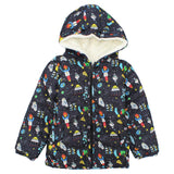 Far Out Space Long-Sleeved Waterproof Hooded Jacket - Ourkids - Ourkids