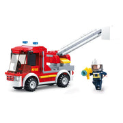 Sluban Fire Brigade Small Turntable Ladder Truck Building Blocks Set - 136 Pcs