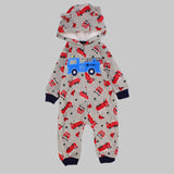 Fire Truck Long-Sleeved Hooded Footless Onesie - Ourkids - Carter's