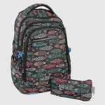 Fishes 20 Inches Backpack + Pencil Case - Ourkids - 3M