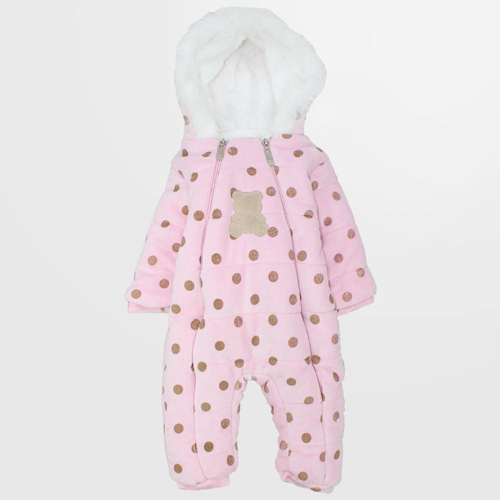 Fleeced Dotted Hooded Overall - Ourkids - Bumber