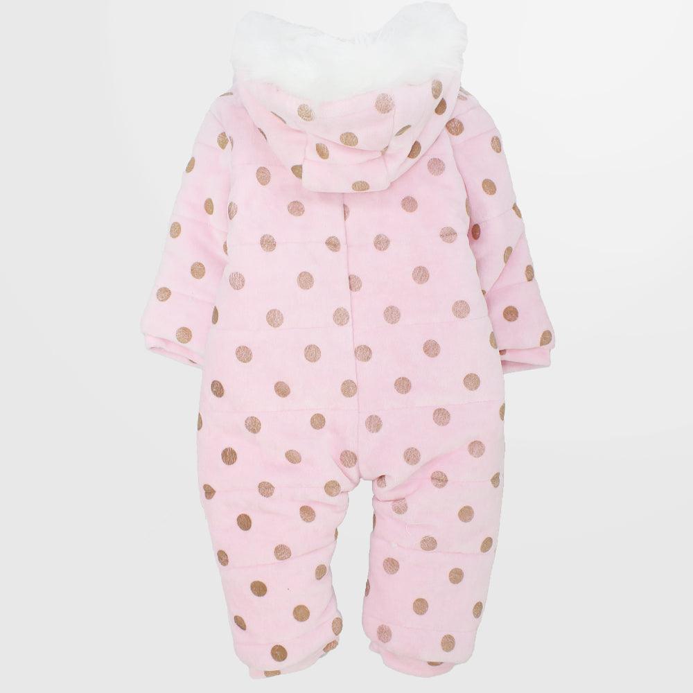 Fleeced Dotted Hooded Overall - Ourkids - Bumber