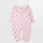 Fleeced Dotted Hooded Overall - Ourkids - Bumber