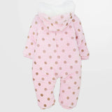 Fleeced Dotted Hooded Overall - Ourkids - Bumber