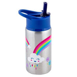 Flip Top Stainless Steel Bottle (Clouds & Rainbows) - Ourkids - Stephen Joseph