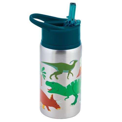 Flip Top Stainless Steel Bottle (Dinosaurs) - Ourkids - Stephen Joseph