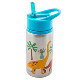 Flip Top Stainless Steel Bottle (Dinosaurs) - Ourkids - Stephen Joseph