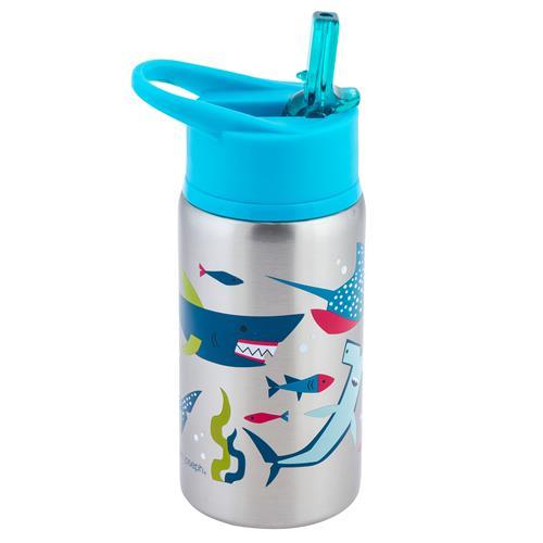 Flip Top Stainless Steel Bottle (Sharks) - Ourkids - Stephen Joseph