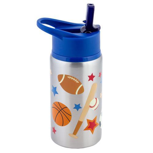 Flip Top Stainless Steel Bottle (Sports) - Ourkids - Stephen Joseph