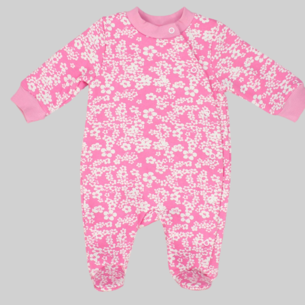 Floral Long-Sleeved Baby Footie - Ourkids - Al Sayad