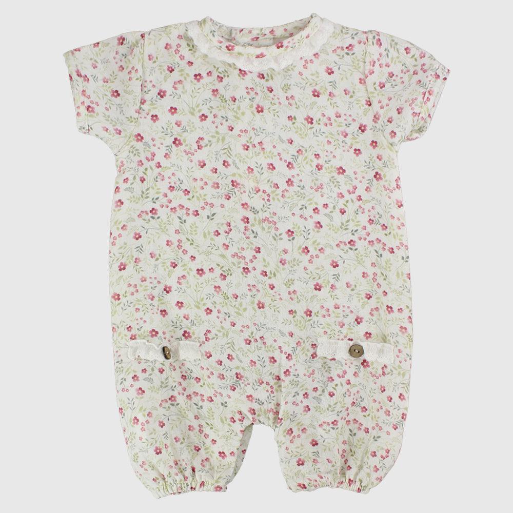 Floral Short-Sleeved Romper - Ourkids - Berceau