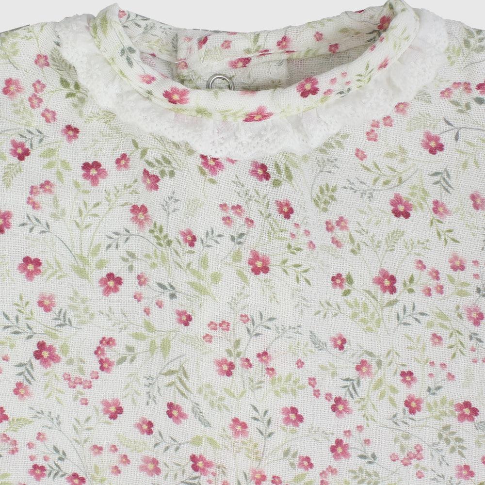 Floral Short-Sleeved Romper - Ourkids - Berceau