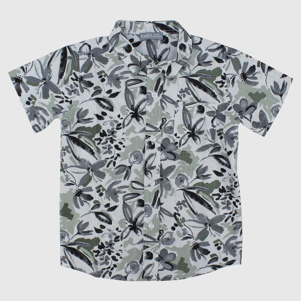 Floral Short-Sleeved Shirt - Ourkids - Pompelo