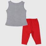 Flowers Sleeveless Pajama - Ourkids - Rosso