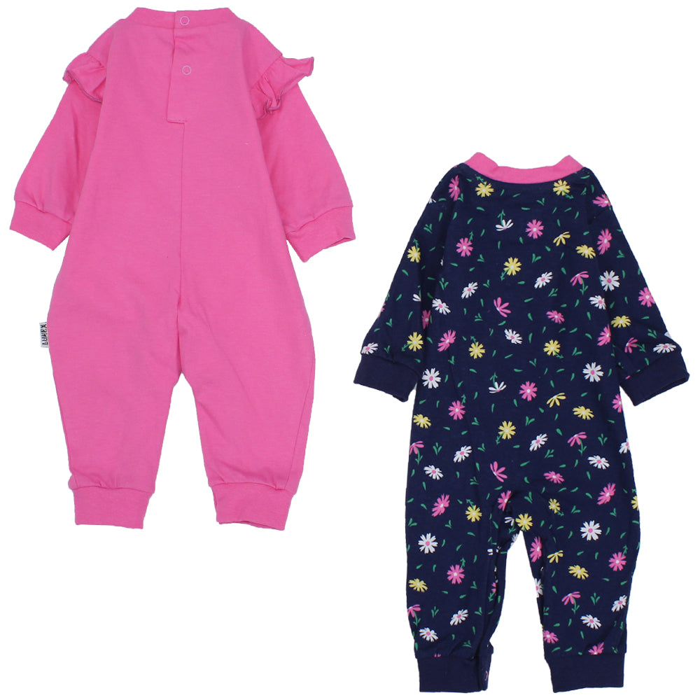 Flowery Footless Onesie (Pack Of 2) - Ourkids - Lumex