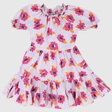 Flowery Short-Sleeved Dress - Ourkids - Playmore