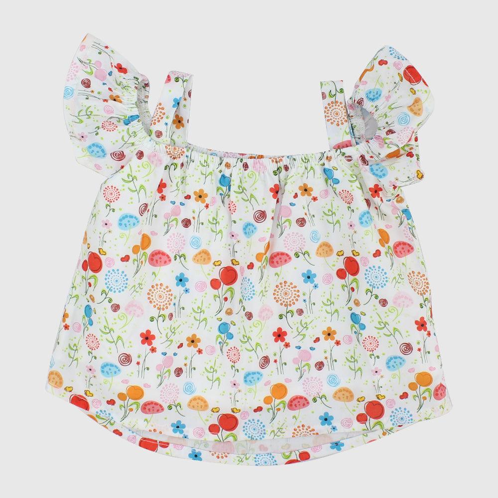 Flowery Sleeveless Blouse - Ourkids - Pompelo