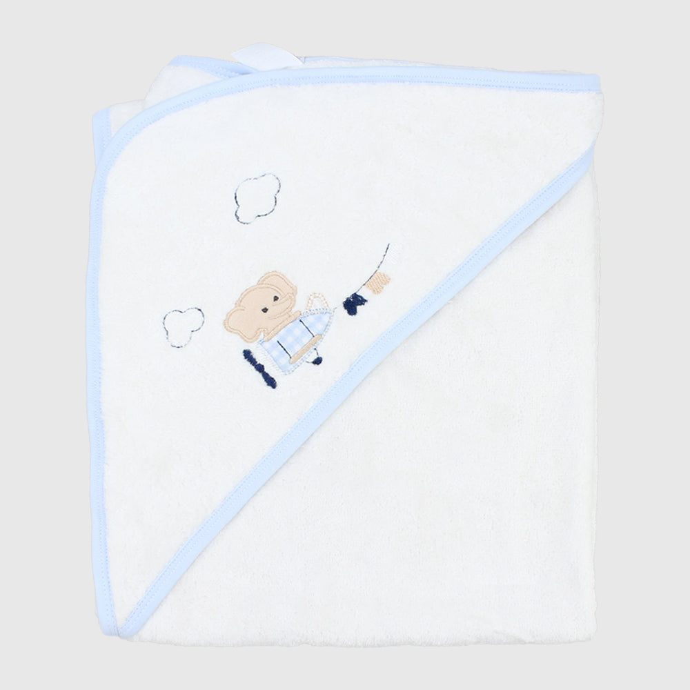 Flying Elephant Baby Hooded Towel - Ourkids - Bumber