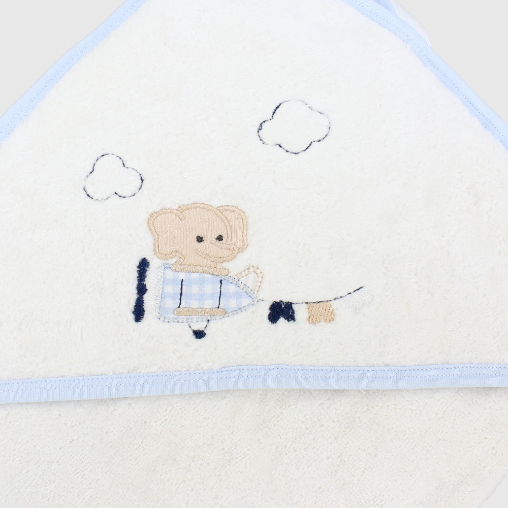 Flying Elephant Baby Hooded Towel - Ourkids - Bumber